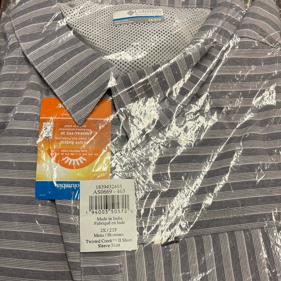 Columbia Men's Twisted Creek Short Sleeve Shirt Collegiant Navy XXL - Picture 2 of 8